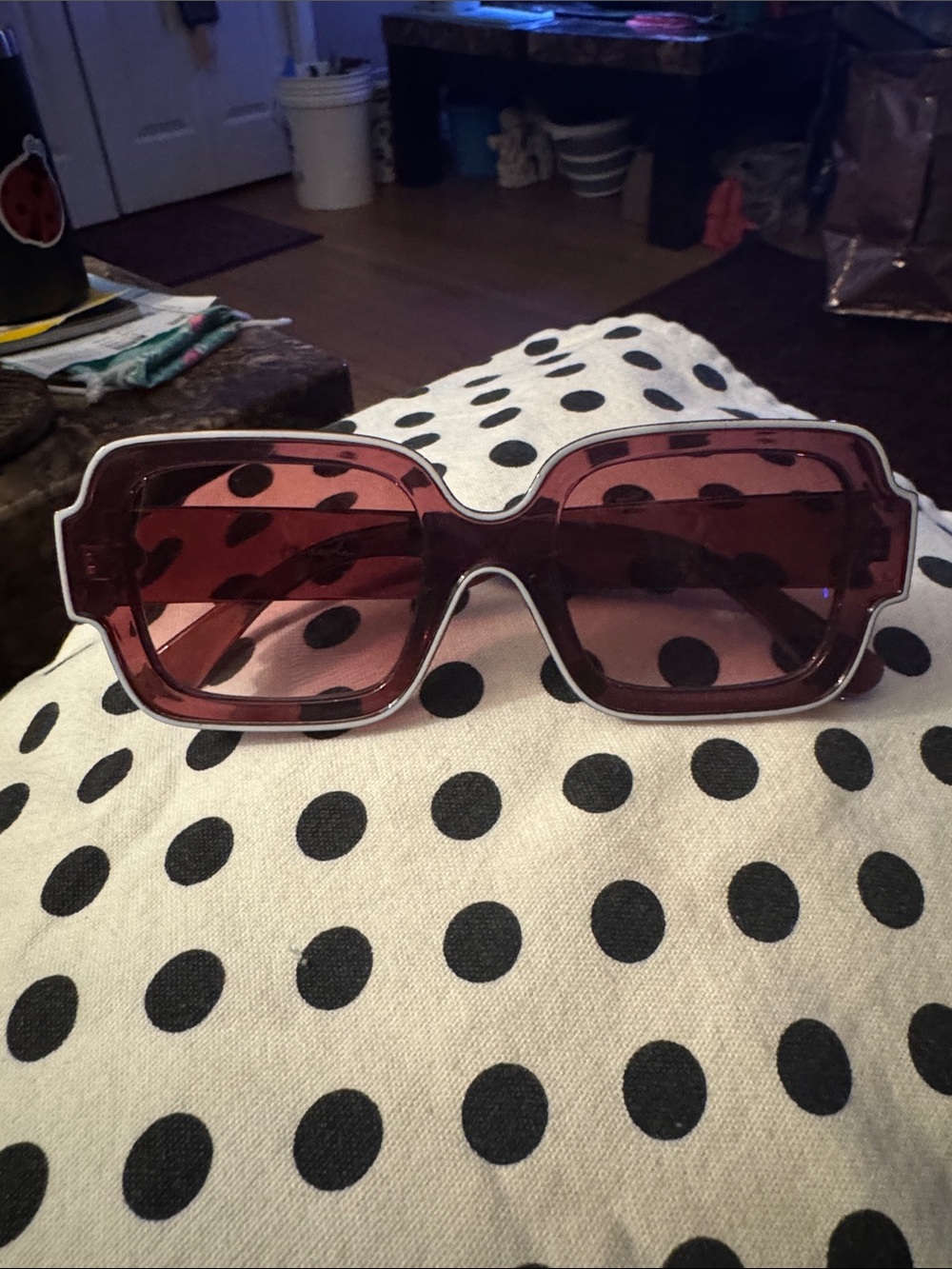 NWOT Free People Oversized Square Purple Sunglasses